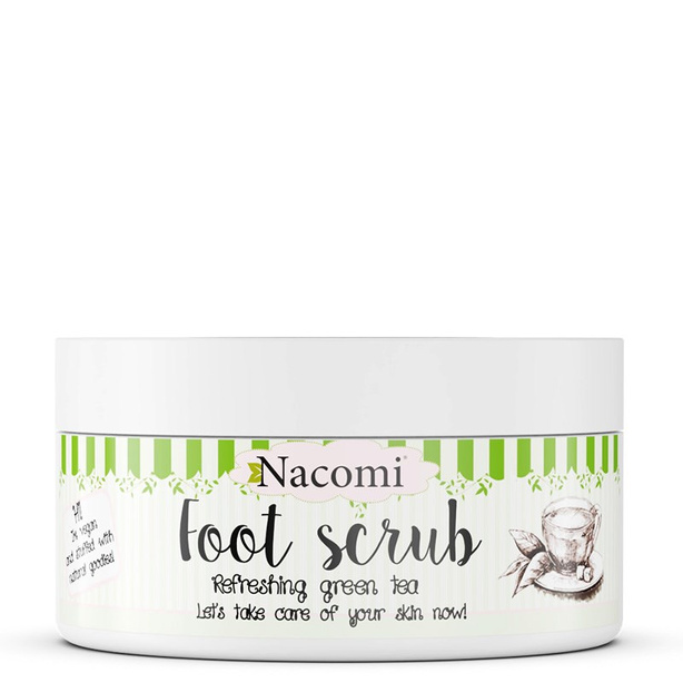 Nacomi Sugar Foot Scrub naturalny cukrowy peeling do stóp Zielona Herbata 125g