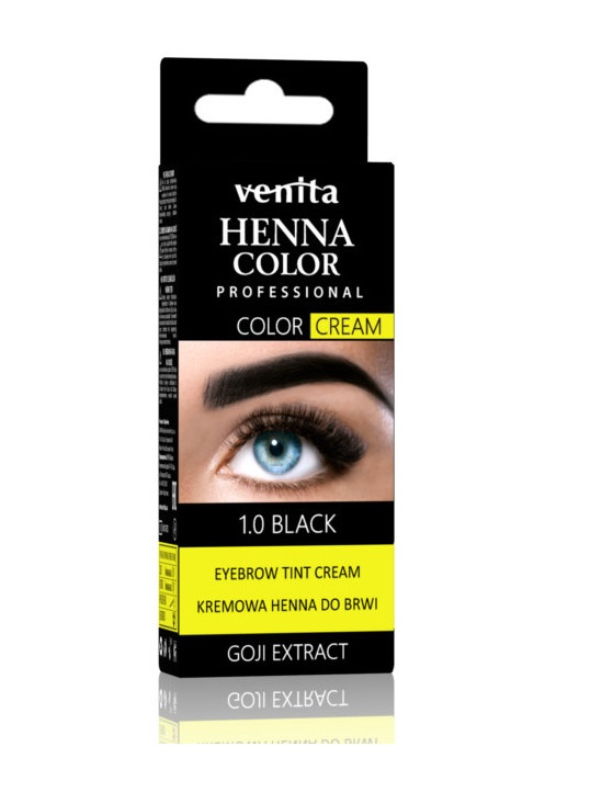 Professional Henna Color Cream henna do brwi w kremie 1.0 Black 30g