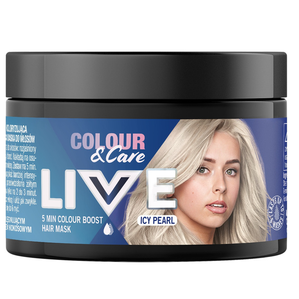 Live Colour&amp;Care 5 minutowa koloryzująca i pielęgnująca maska do włosów Icy Pearl 150ml