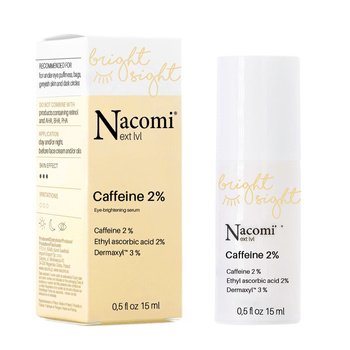 Nacomi Next Level rozświetlające serum pod oczy z kofeiną 2% 15ml